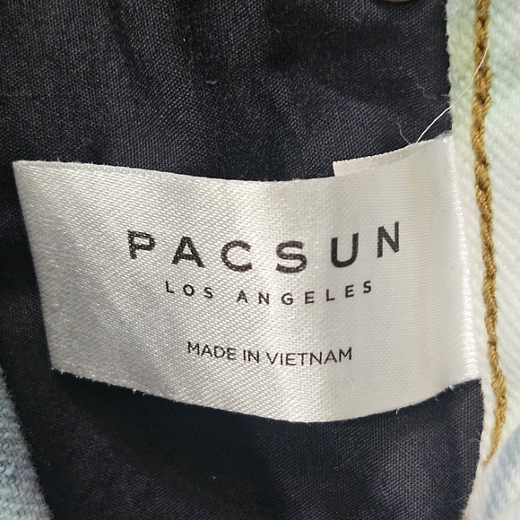 Pacsun High Rise Festival Shorts Womens 26 Tie Dye Frayed Hem Distressed Denim - Picture 6 of 7